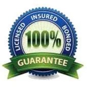 We're licensed, bonded and insured and offer a 100% guarantee