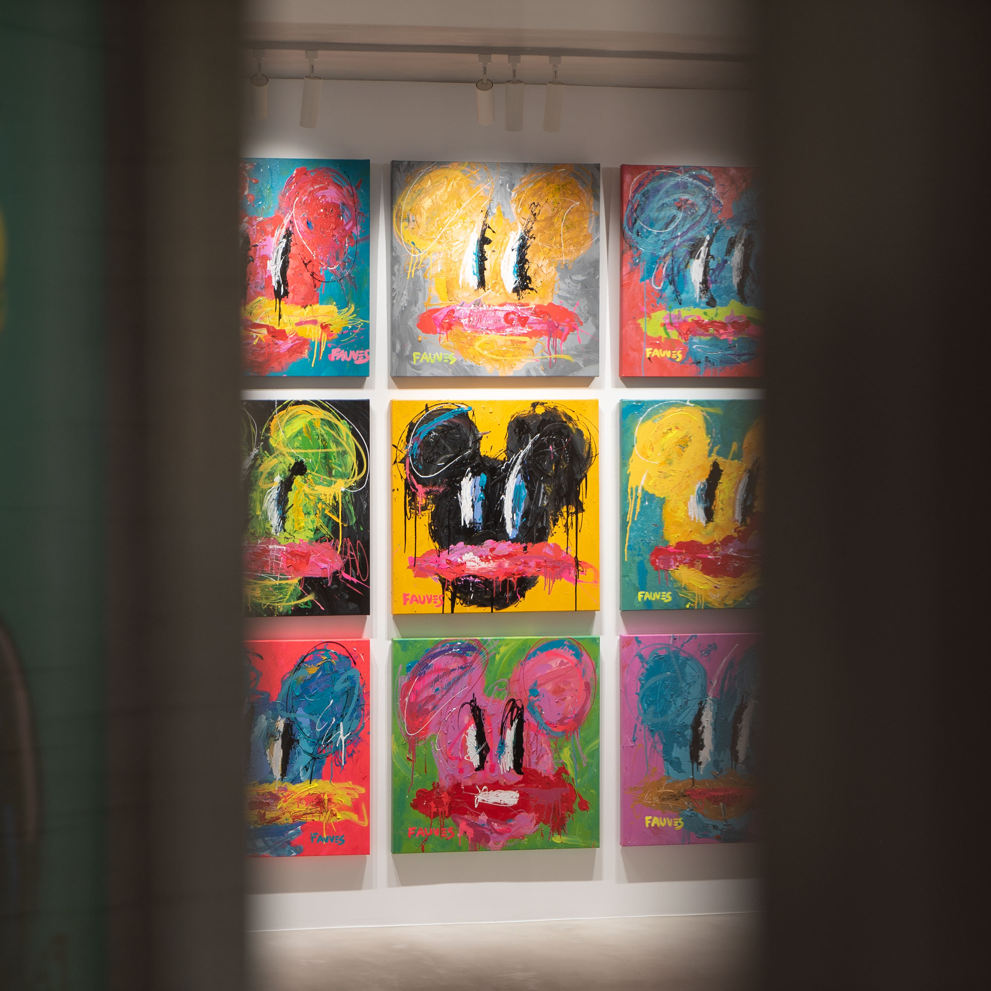 Finished large-format installation in a luxury interior