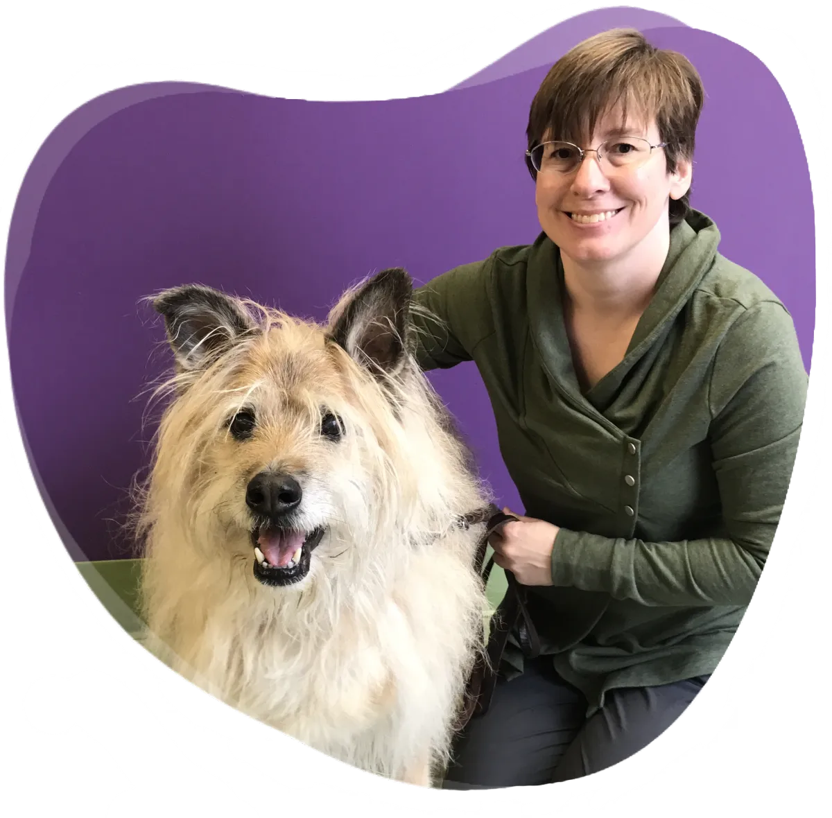 Lisa and her dog Fergus