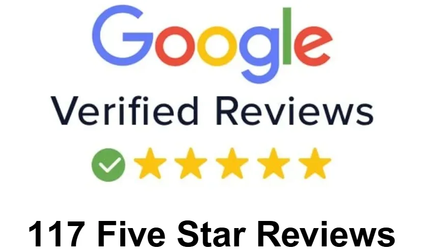 117 five star google reviews