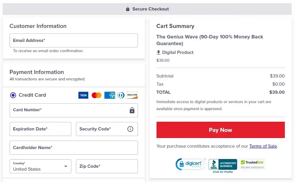 Secure checkout process with encryption for safe online payments.