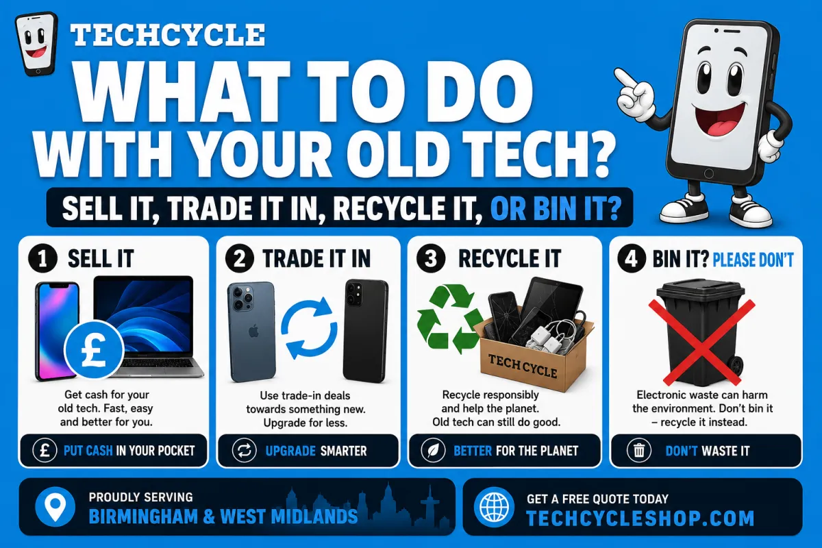 What to Do With Your Old Tech: Sell It, Recycle It, or Bin It?