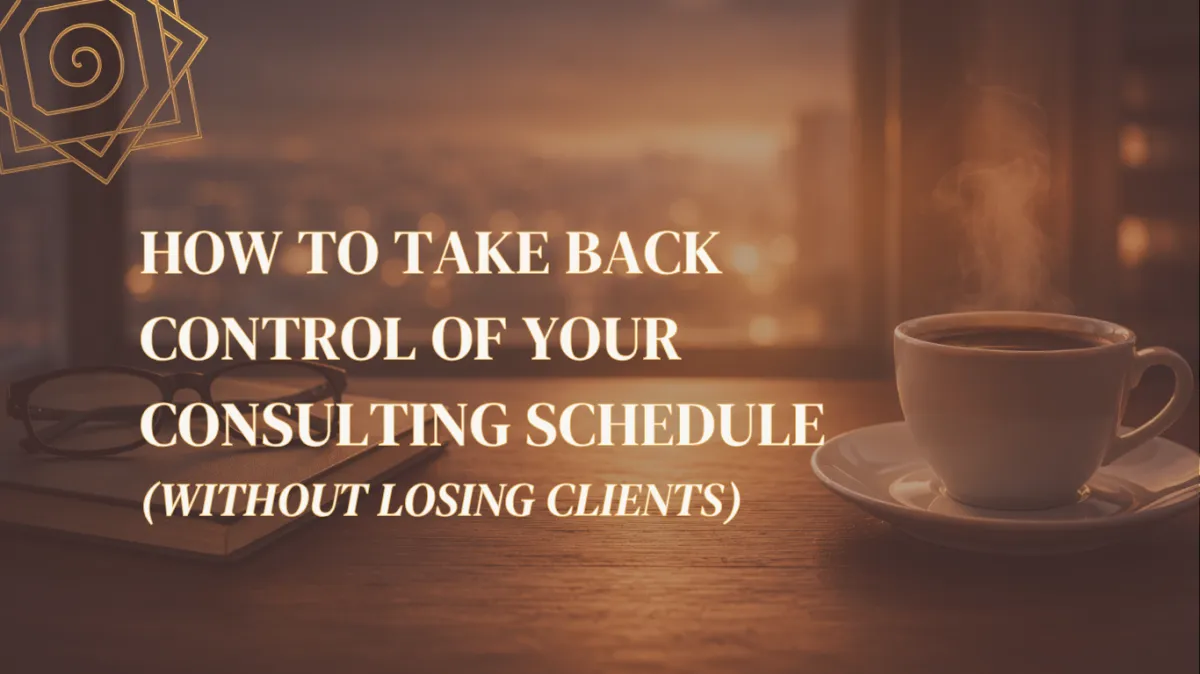 How to Take Back Control of Your Consulting Schedule (Without Losing Clients)