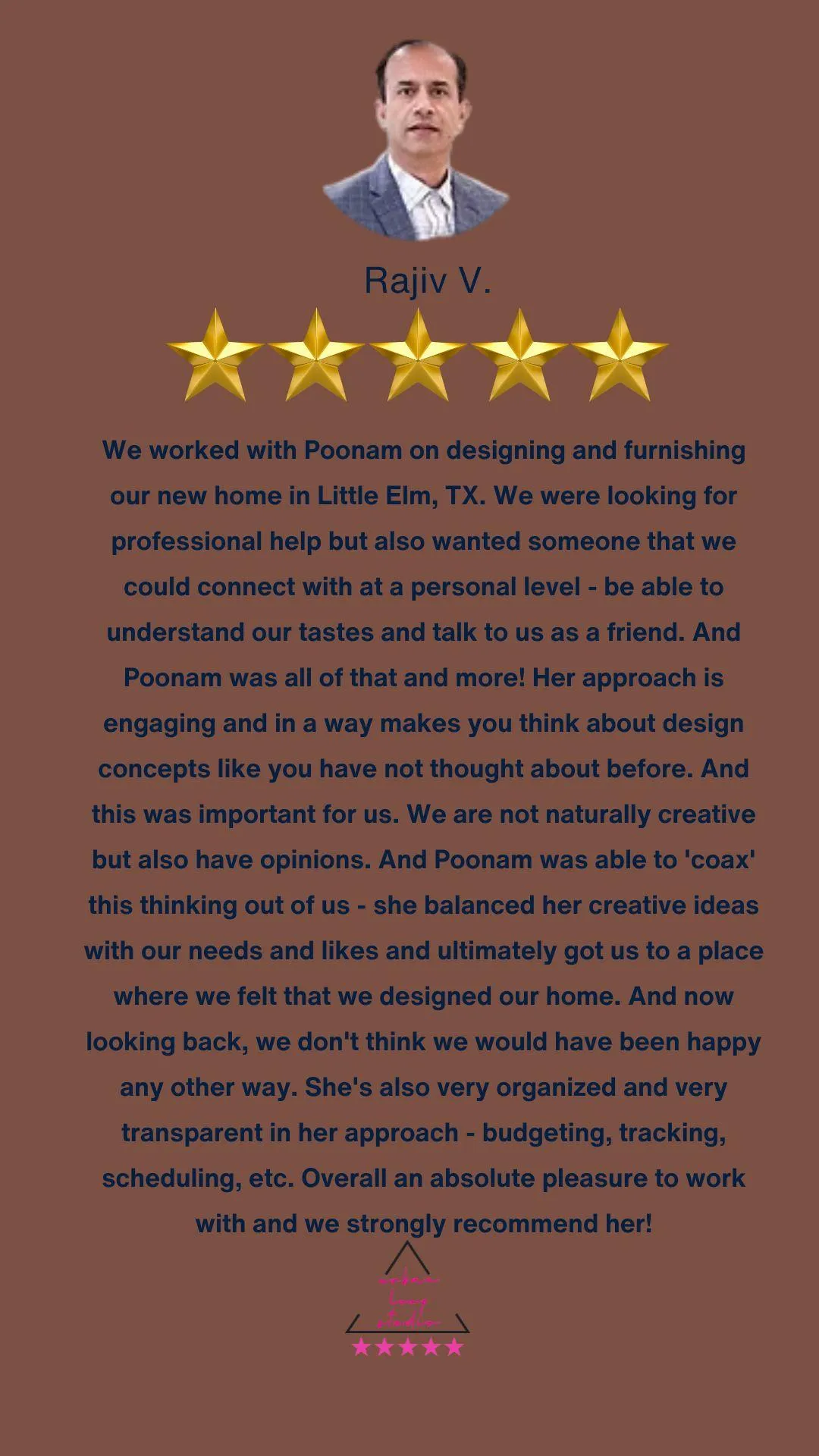 Urban Loop Studio 5-star review for a luxury kitchen remodel in Richardson, Texas