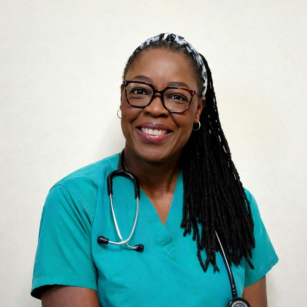 Professional cutout portrait of medically trained keynote health educator