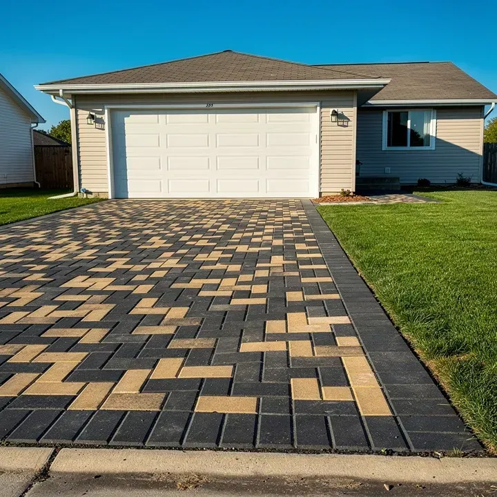 Freshly completed paver patio after resolving common driveway and patio issues in Taylor, Michigan.