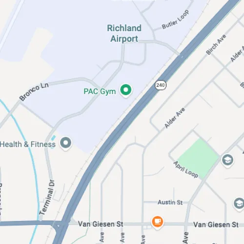 Map directions of PAC24 Gym Richland