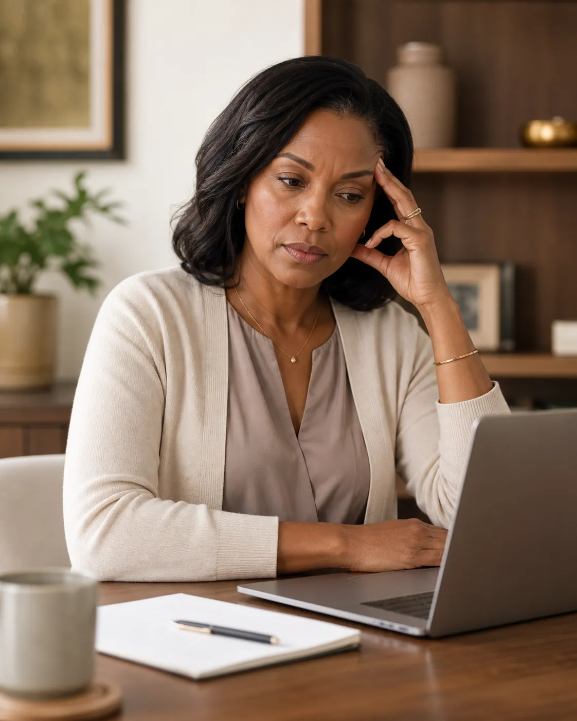 Woman experiencing fatigue and mood changes
