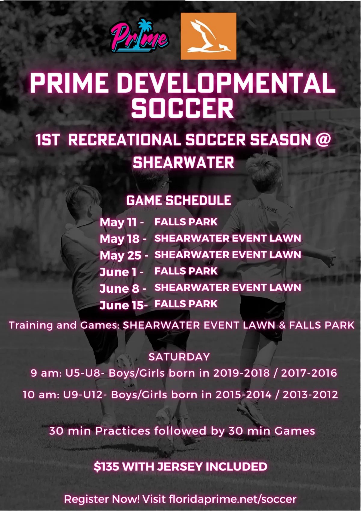 Prime Developmental Soccer Game Schedule