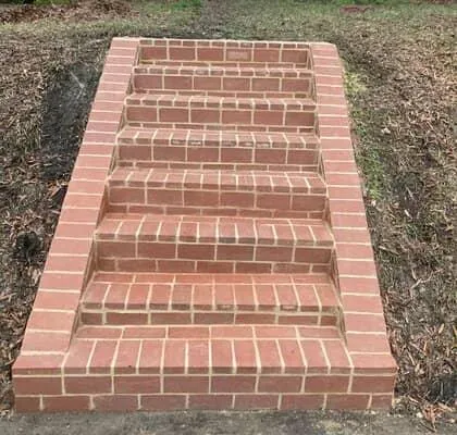 Brick step repair in Durham NC