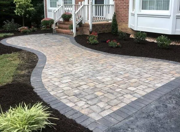 New paver patio build on home in Durham NC
