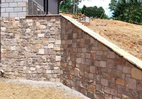 Stone retaining wall installation Durham NC