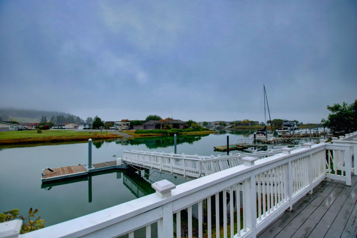 Private dock and deck on an Anacortes waterfront home