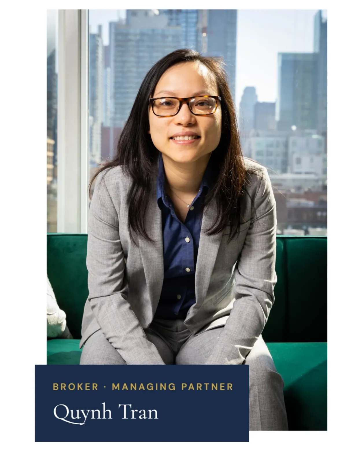 Quynh Tran, Real Estate Broker and Founder of Q Real Estate Group, specializing in the Here to Home Method for families in the GTA.