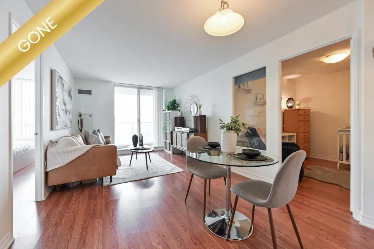 High-rise residential unit at 1369 Bloor St W #1416, Toronto, Ontario, showcasing contemporary urban design.
