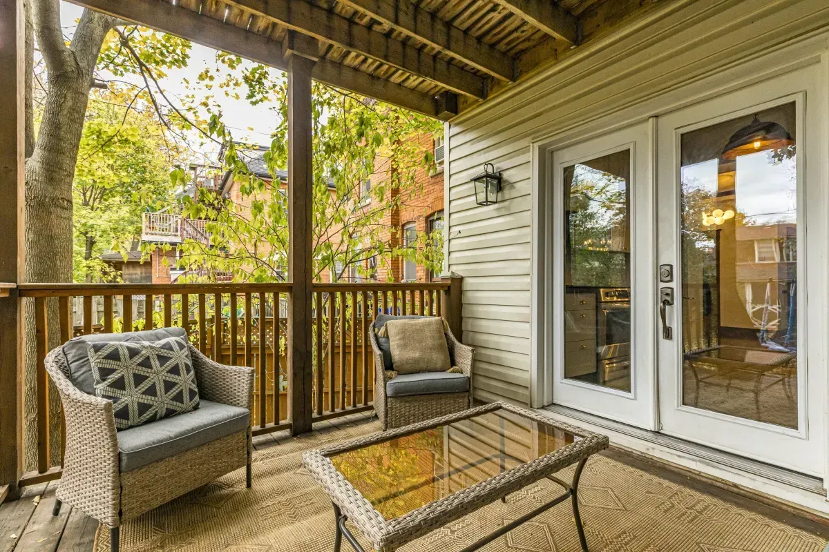 Backyard at 109 Fairleigh Ave S Hamilton.