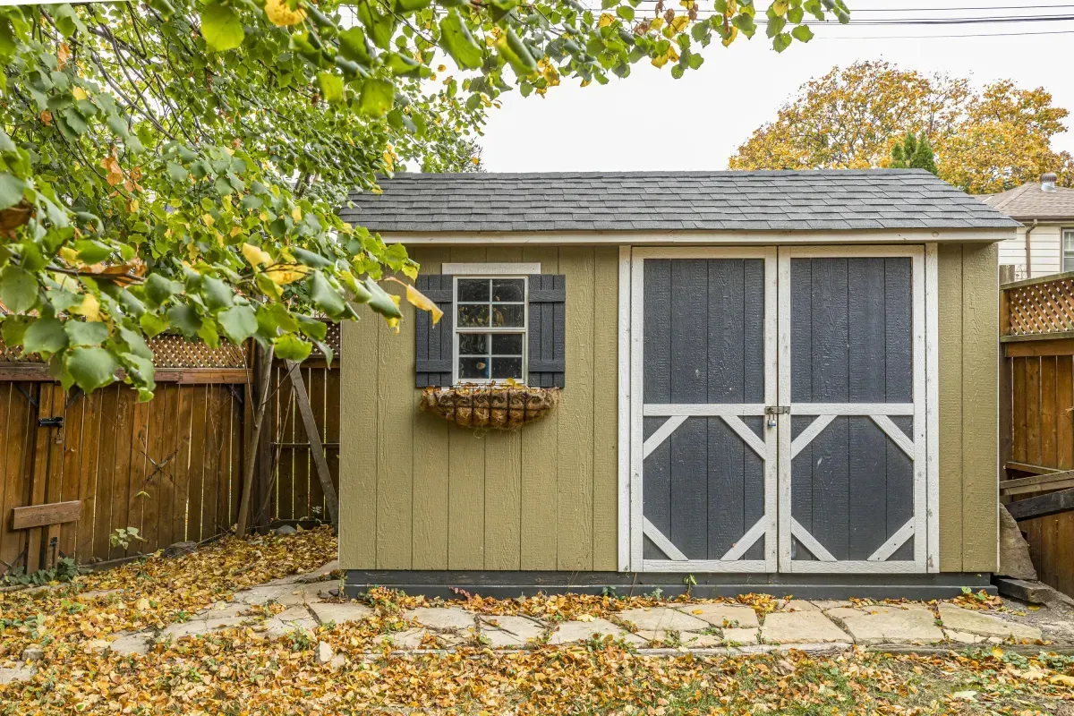 Backyard at 109 Fairleigh Ave S Hamilton.
