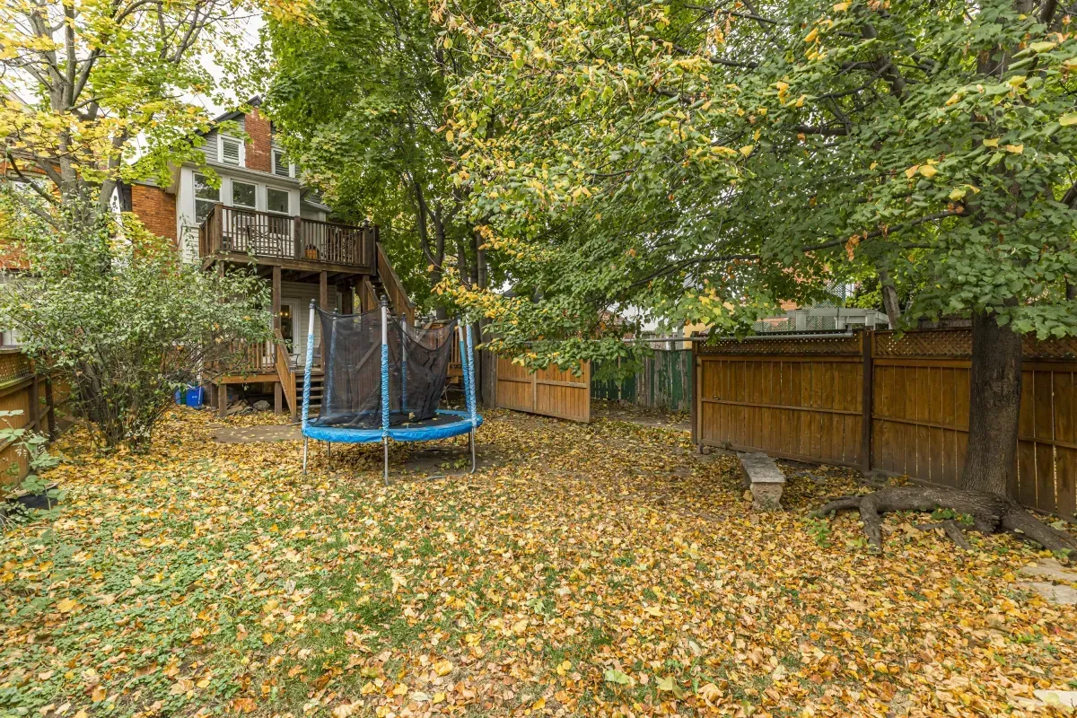 Backyard at 109 Fairleigh Ave S Hamilton.