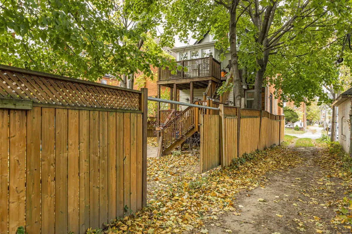 Backyard at 109 Fairleigh Ave S Hamilton.
