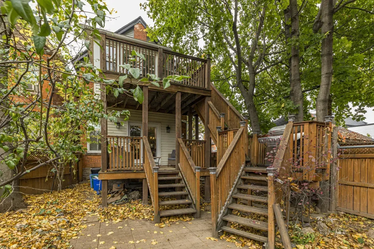 Backyard at 109 Fairleigh Ave S Hamilton.