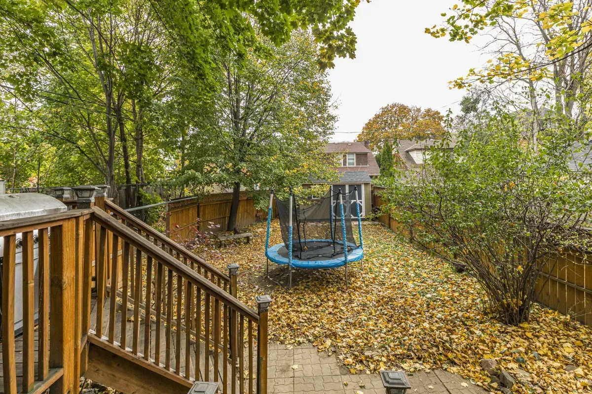 Backyard at 109 Fairleigh Ave S Hamilton.