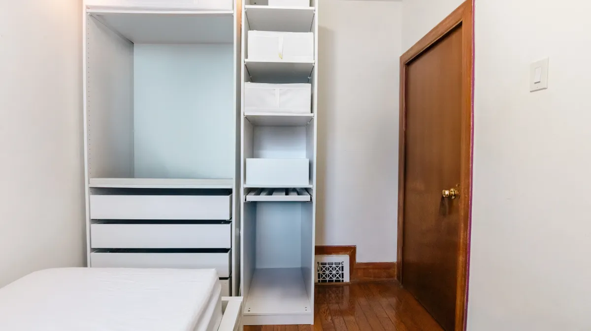 Second main floor bedroom at 81 Lambton Ave, perfect for a nursery or home office in the West End.