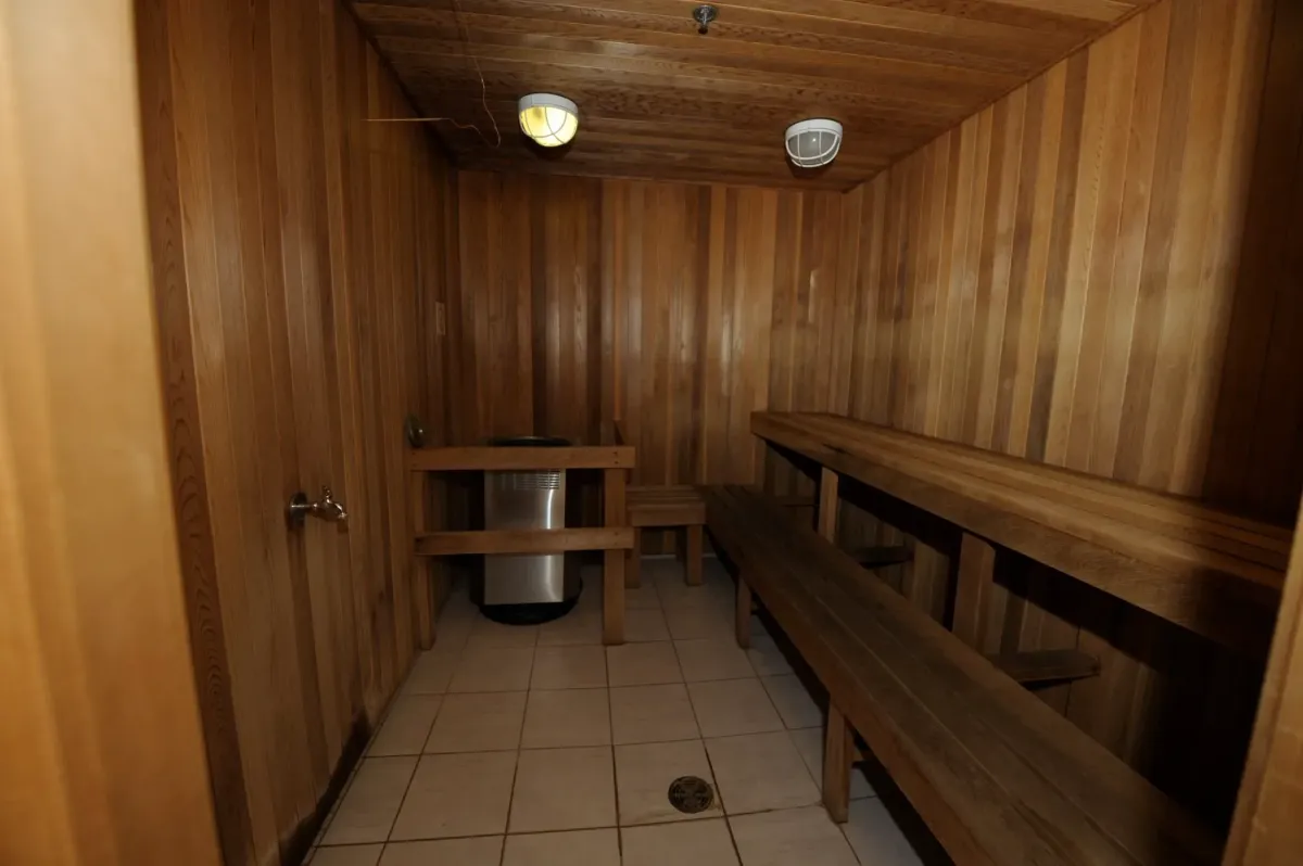 Luxury his and hers saunas and steam rooms at 30 Grand Trunk Crescent Unit 509 Toronto.