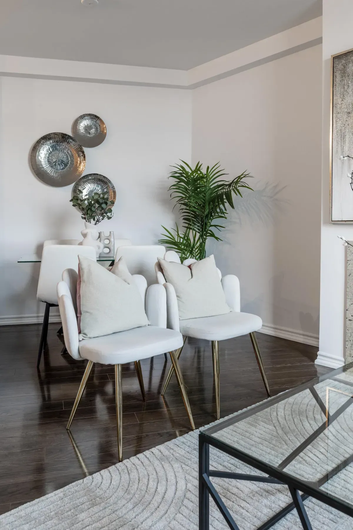 Dedicated dining space at 5 Marine Parade Dr #630, Etobicoke, perfectly situated for open-concept entertaining near the living room.