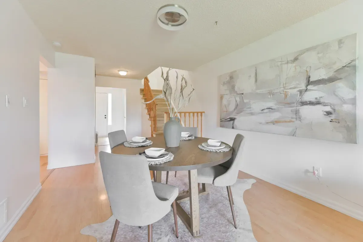 Sophisticated formal dining area at 2286 Margot St, Oakville, perfectly positioned for hosting family dinners in River Oaks.