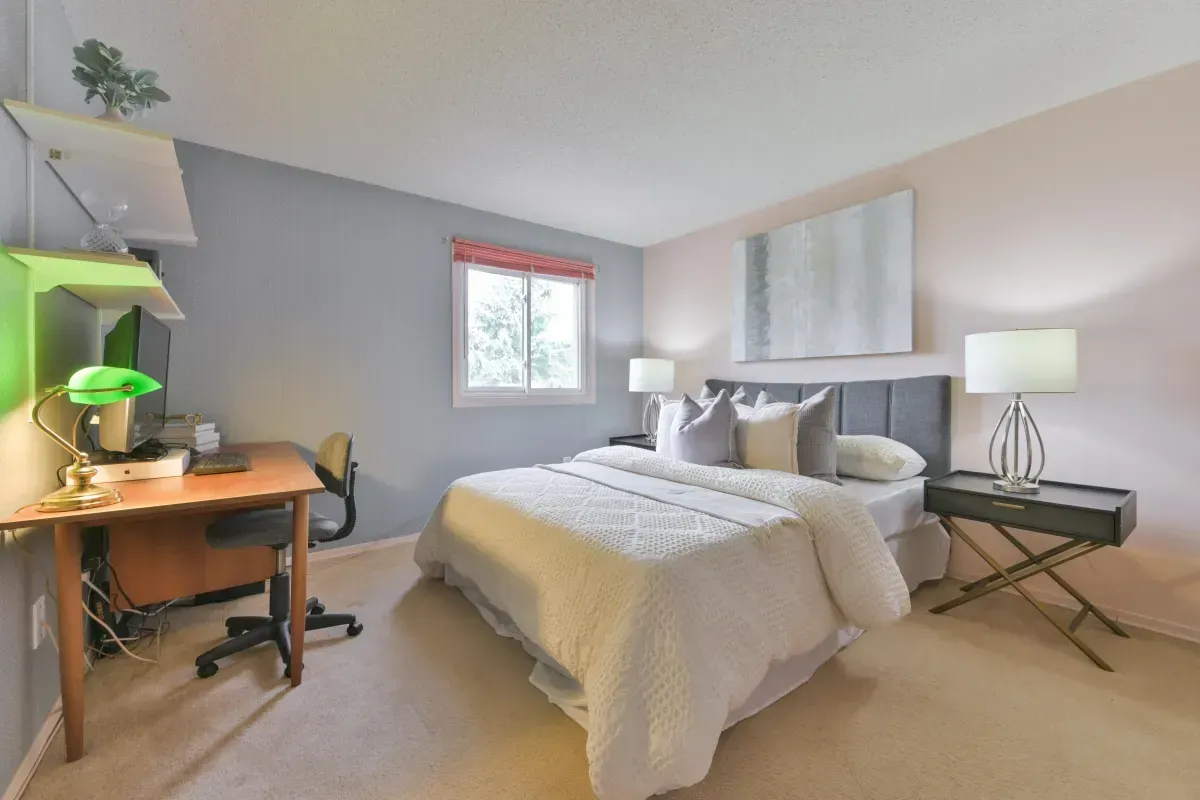 Well-appointed second and third bedrooms at 2286 Margot St, Oakville, ideal for children or a home office.