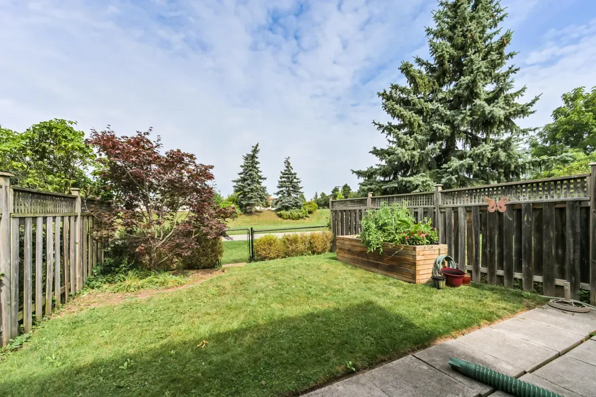 The private rear gate at 2286 Margot St, Oakville, offering a direct connection to local parks and recreation.