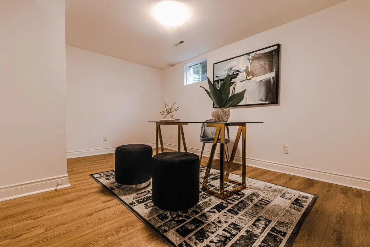 Basement kitchen area at 110 Holliday Dr, perfect for an in-law suite or extended family stay.