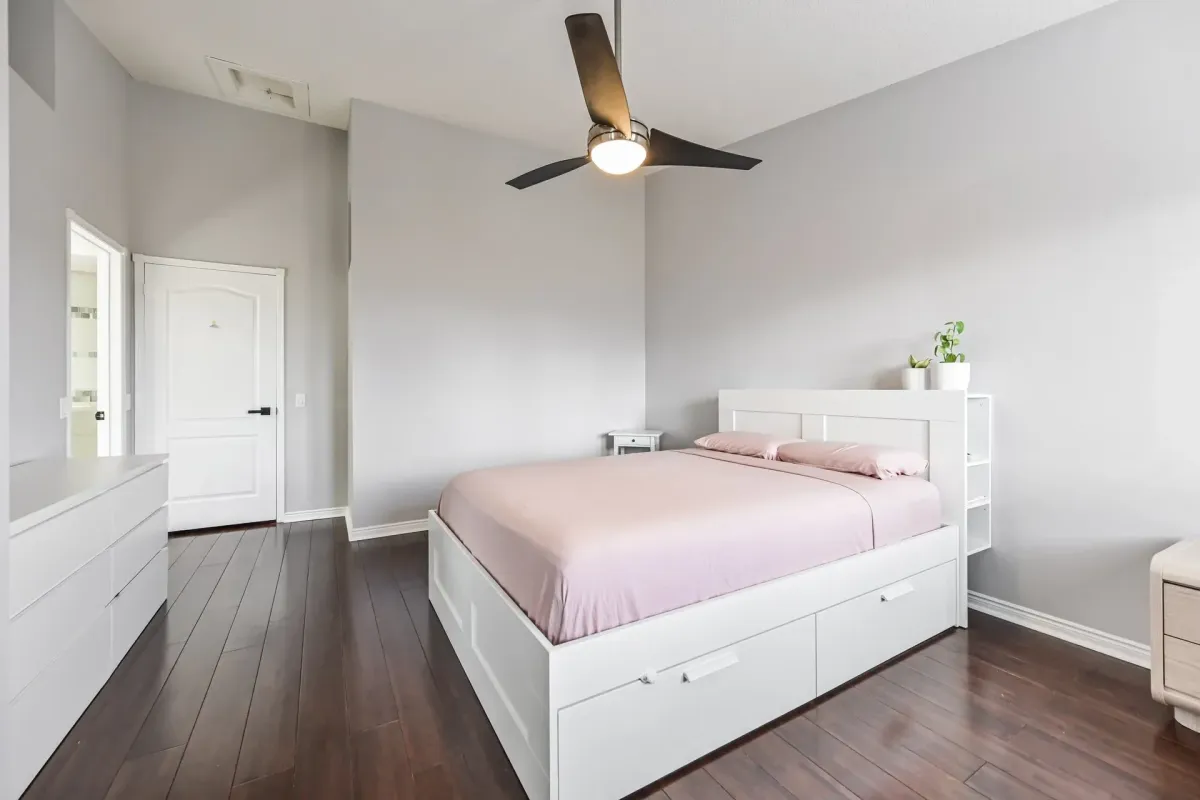 View of the primary retreat showing the spacious layout of 900 Steeles Ave W #112.