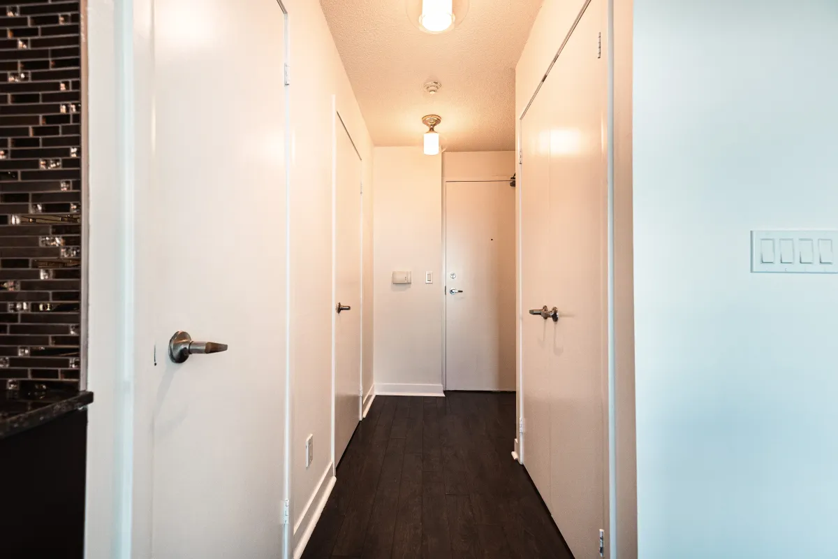 Bright foyer at 155 Legion Rd N #2311 with ample closet storage and a streamlined modern layout.
