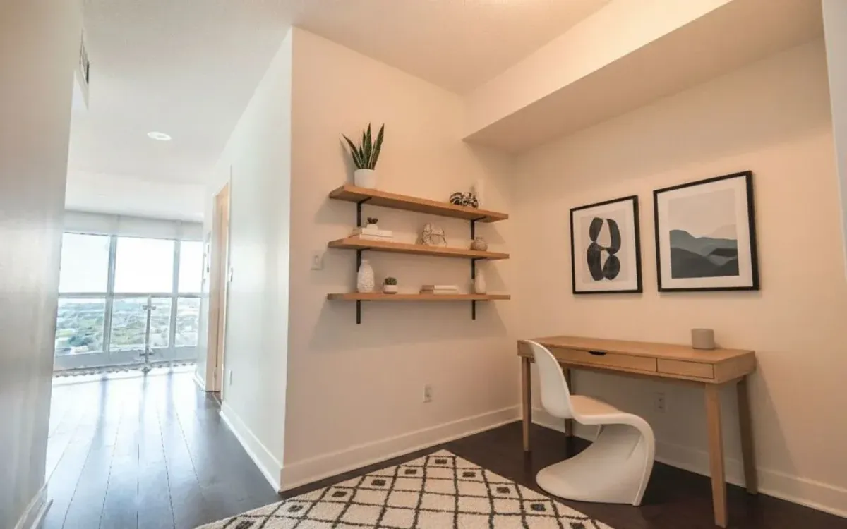 Dedicated home office nook at 155 Legion Rd N #2311, perfect for a professional "work-from-home" setup.