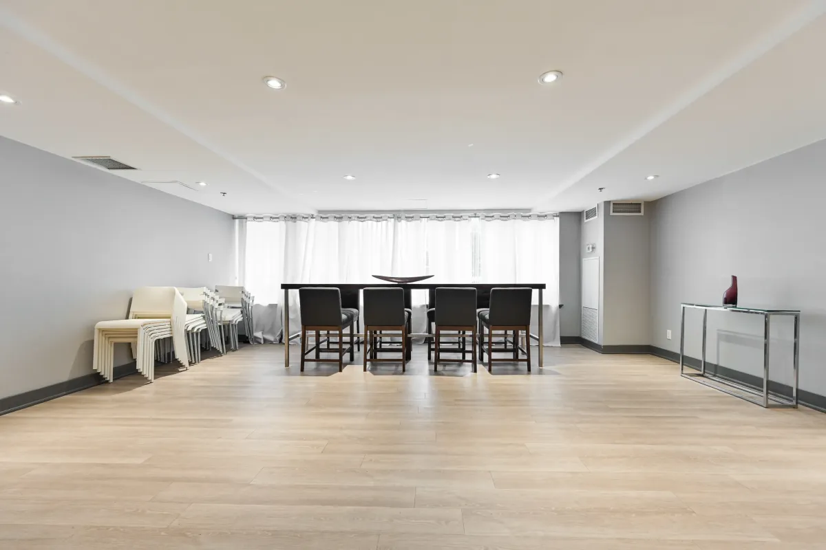 Professional boardroom and meeting facility available to residents of 1369 Bloor St W, Suite 1416.