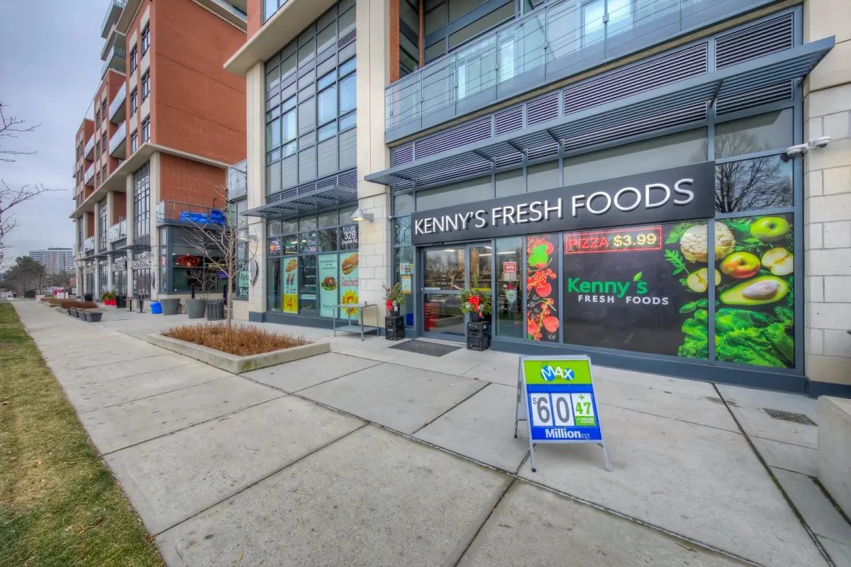 Grocery store on the main floor of 25 Fontenay Crt