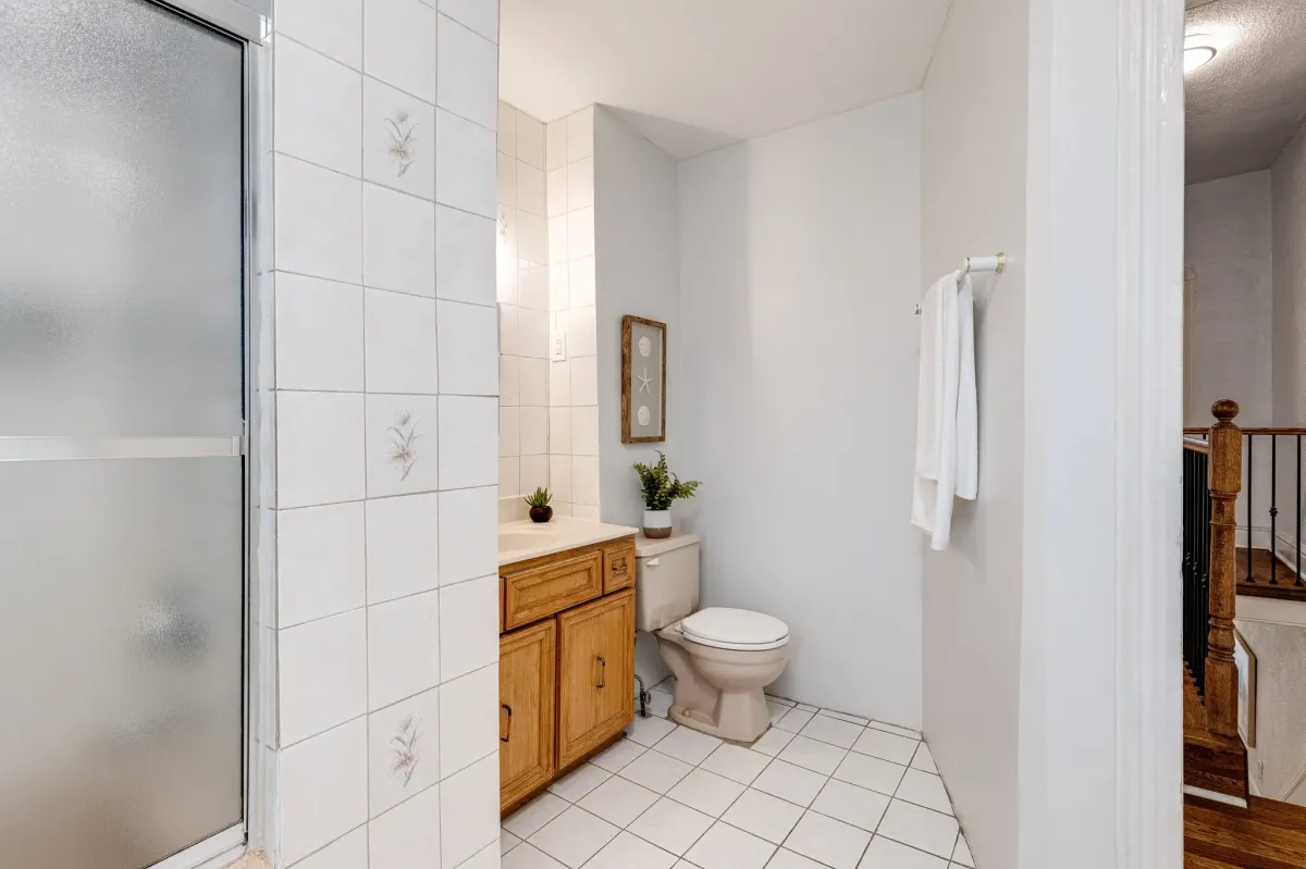 Bathroom with tub at 56 Hickson St.