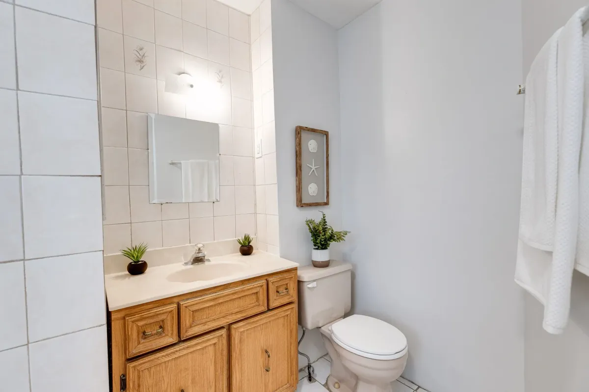 Bathroom with original design at 56 Hickson St.