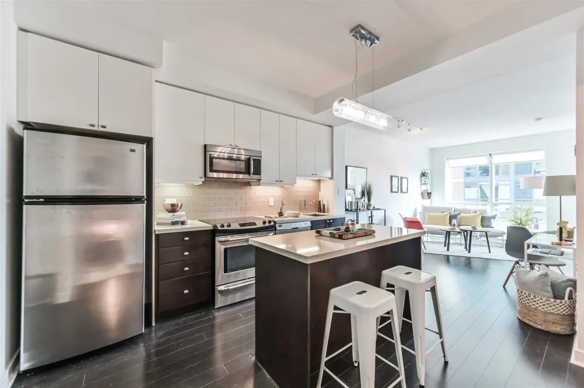 Alternate view of the home office/den at 1169 Queen St W, Unit N502, demonstrating the flexible floor plan.