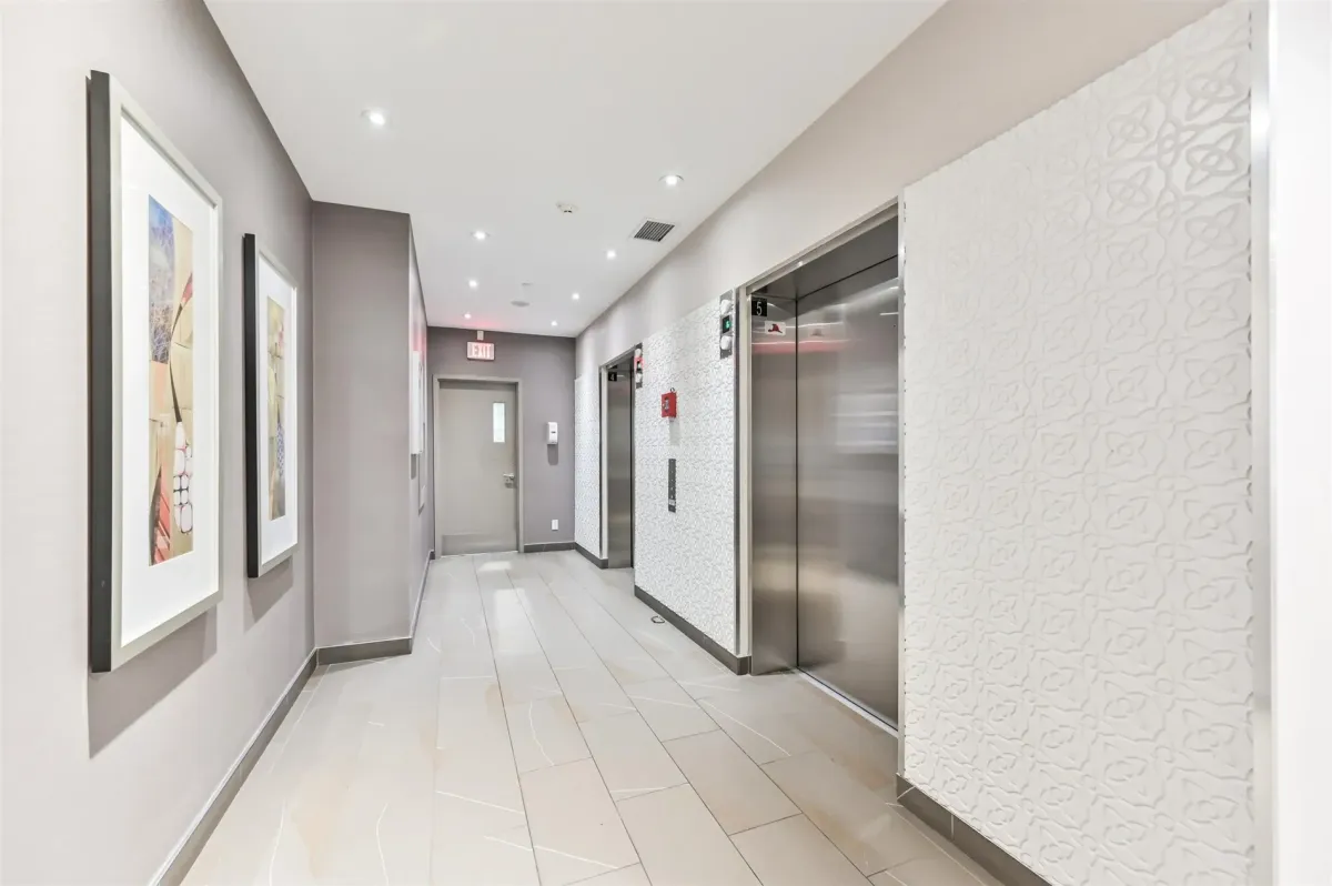 Elegant residents’ lounge and party room at 1169 Queen St W, Unit N502, ideal for hosting social events.