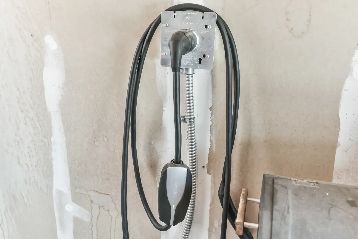 Tesla-certified home charging station located in the garage at 9 Algarve Cres for the tech-enthusiast.