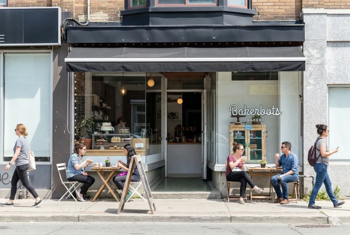 Bakerbots Baking’s signature banana pudding and seasonal mango-coconut chiffon cake, reflecting 2026’s "texture-first" bakery trends in Toronto.