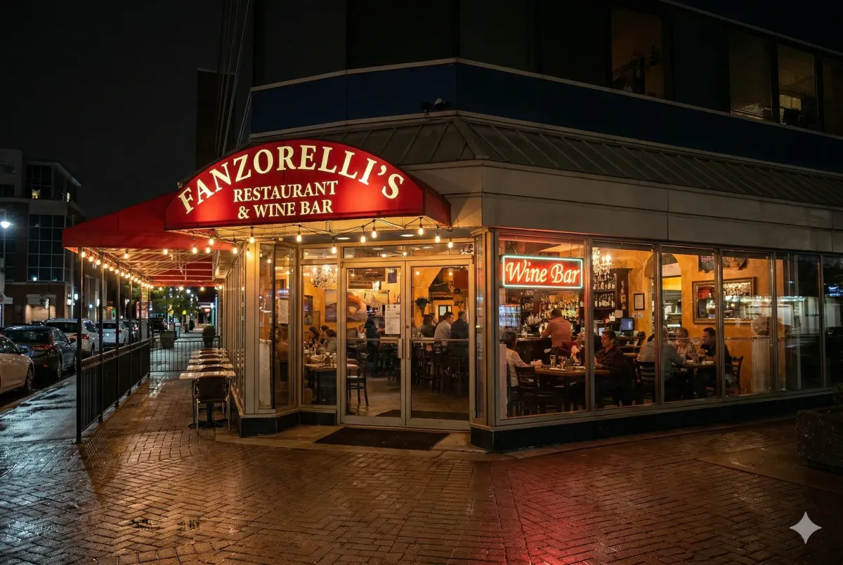 Traditional homemade Fettuccine Alfredo with grilled chicken and mushrooms at Fanzorelli’s, an authentic Italian staple in the Brampton Innovation District.