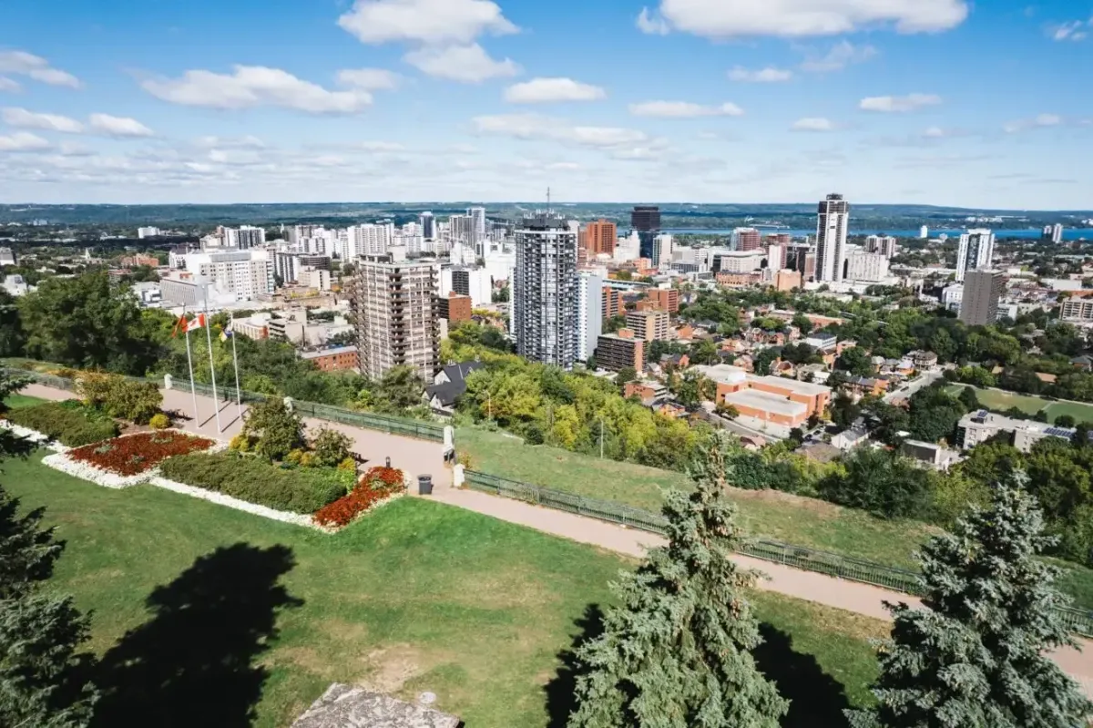 Hamilton city skyline view from the historic Durand neighborhood.