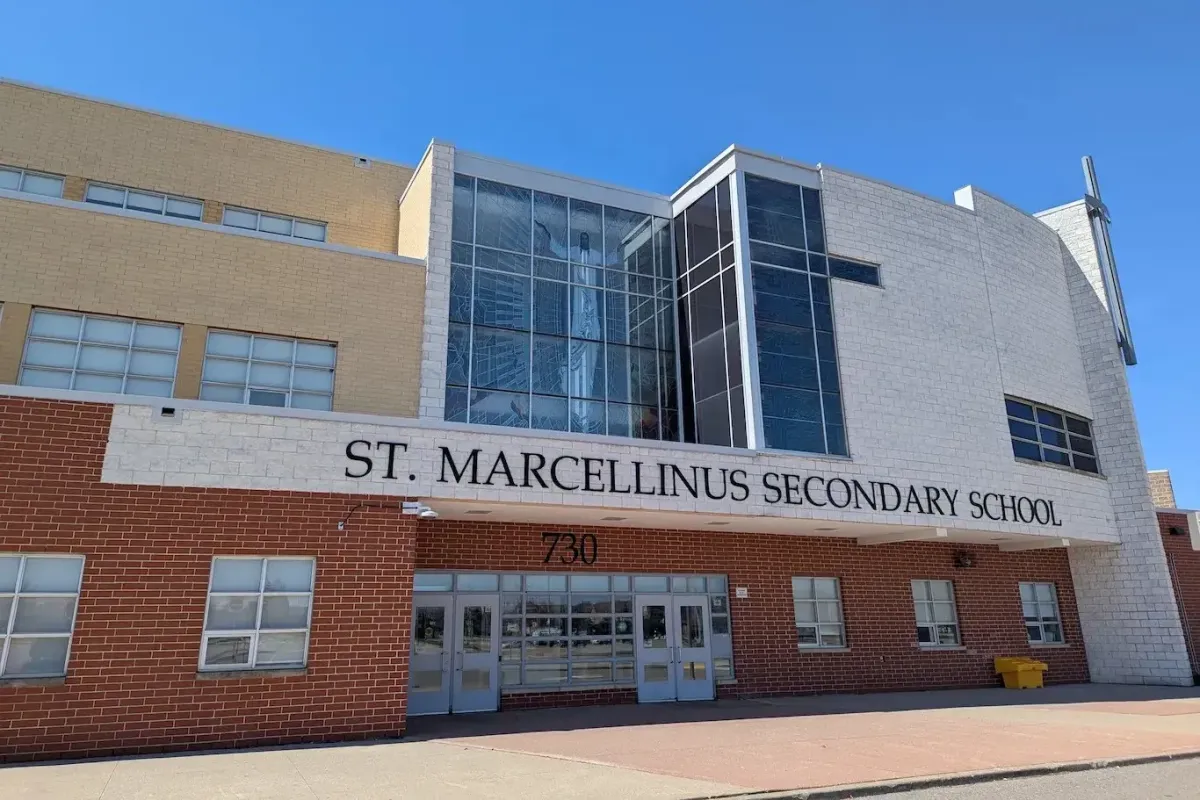 St. Marcellinus Secondary School building in Mississauga.