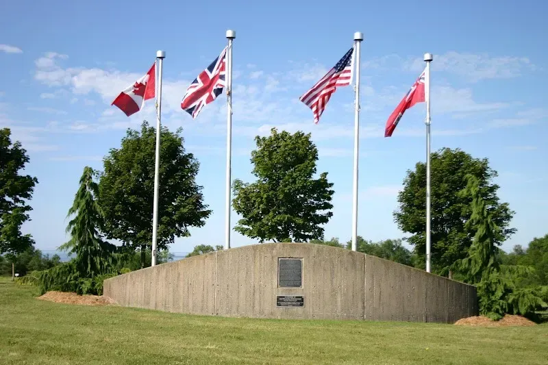 The historic Camp X monument at Intrepid Park in Whitby, a significant WWII site near Mississauga.
