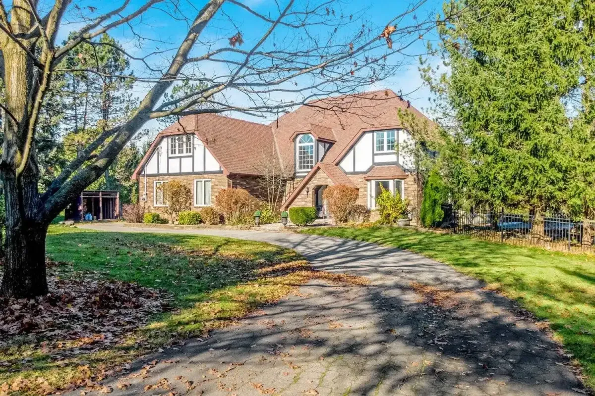 Exterior of a luxury executive home nestled in the rural Nassagaweya area.