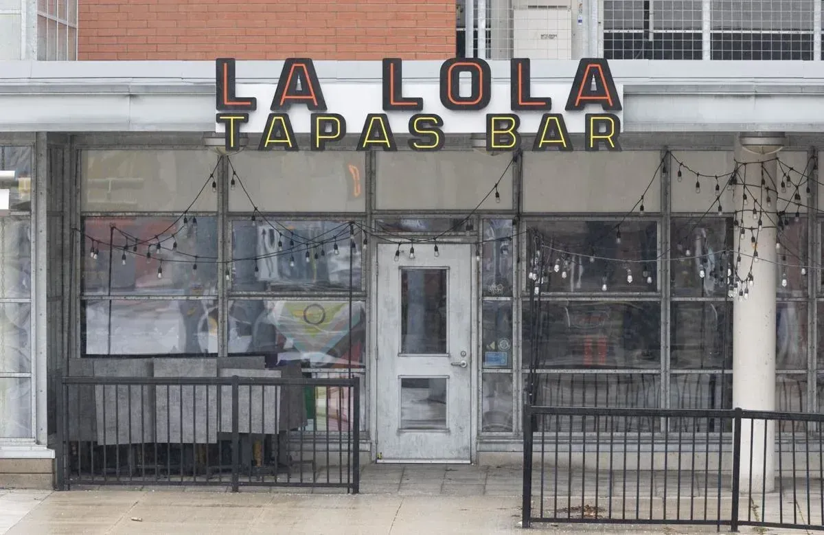 Front entrance of La Lola Tapas Bar, offering authentic Spanish tapas and small plates in Kitchener.