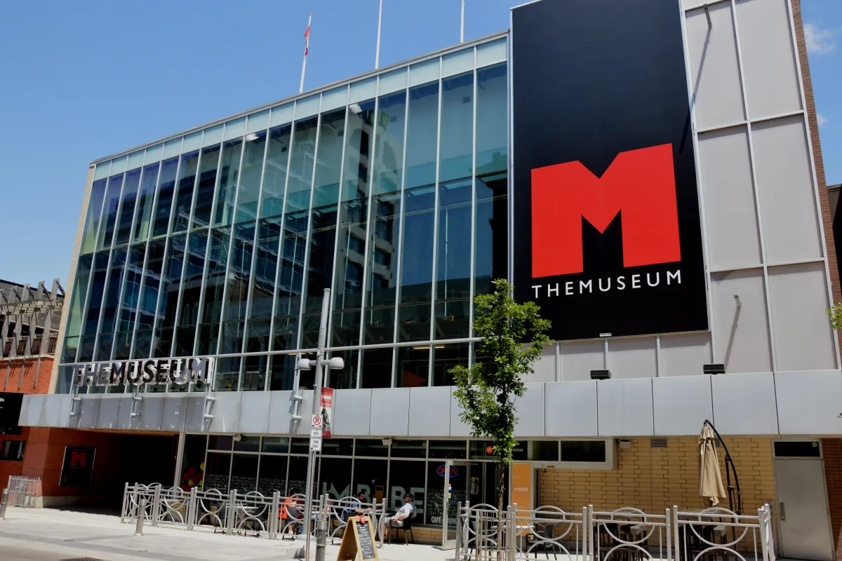 Modern exterior of THEMUSEUM in downtown Kitchener, a premier cultural and interactive arts center.